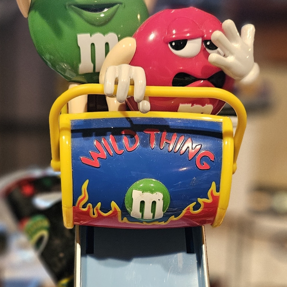 M&M's Wild Thing Roller Coaster Candy Dispenser- Red and Green